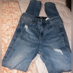 Hollister High-Rise Super Skinny Distressed Jeans - W24 L28 - Size 0S